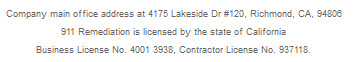 Mold Sacramento Disclaimer