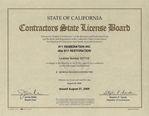 Contractor State License